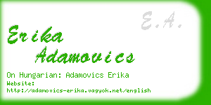 erika adamovics business card